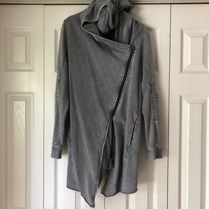 H&M Asymmetrical Zip Hooded Sweatshirt